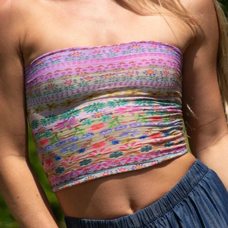 Fitness Girl Strapless Tube Tops