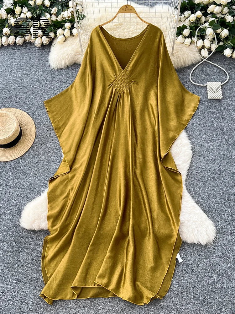 Afican Satin Long Dress