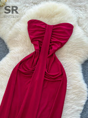 Ruched Draped Party Dress