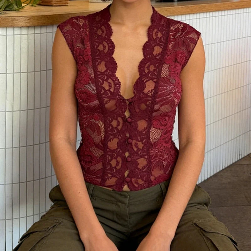 Floral Lace Tank Top
