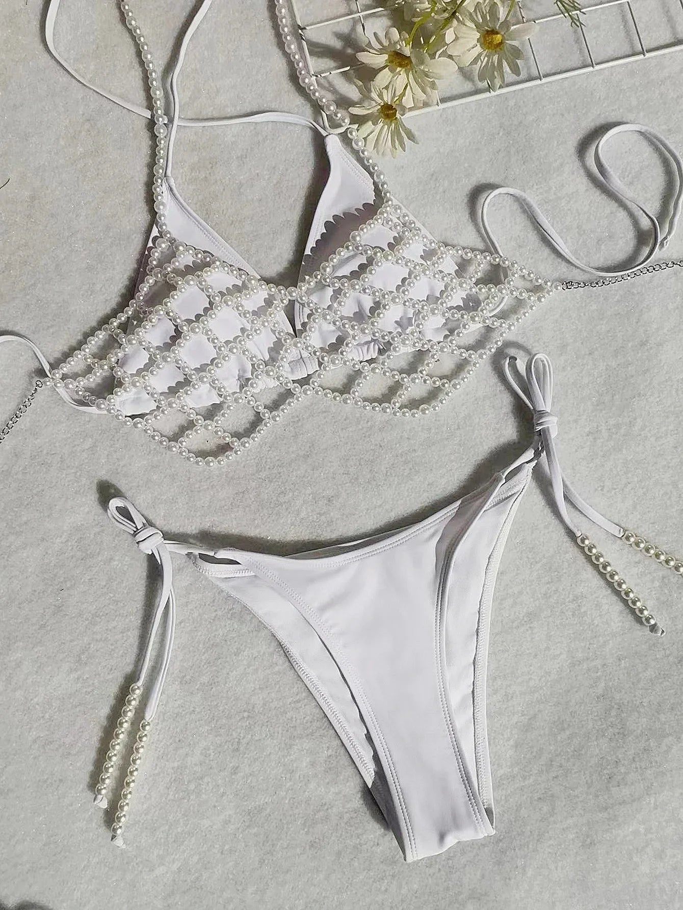 Sexy White Bikini Set