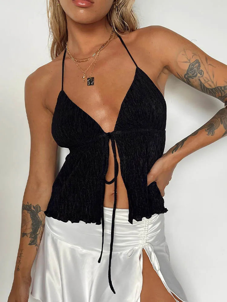 Halterneck Crop Tops