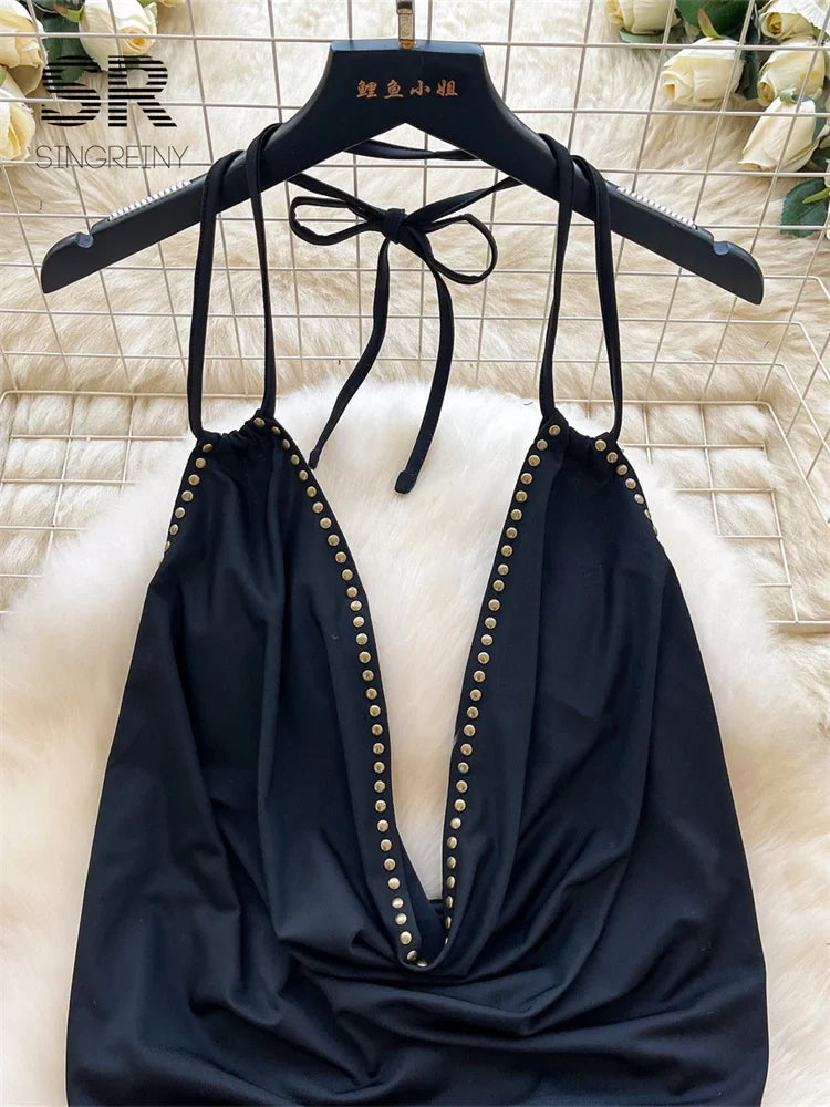 Sexy Rivet Mini Dress