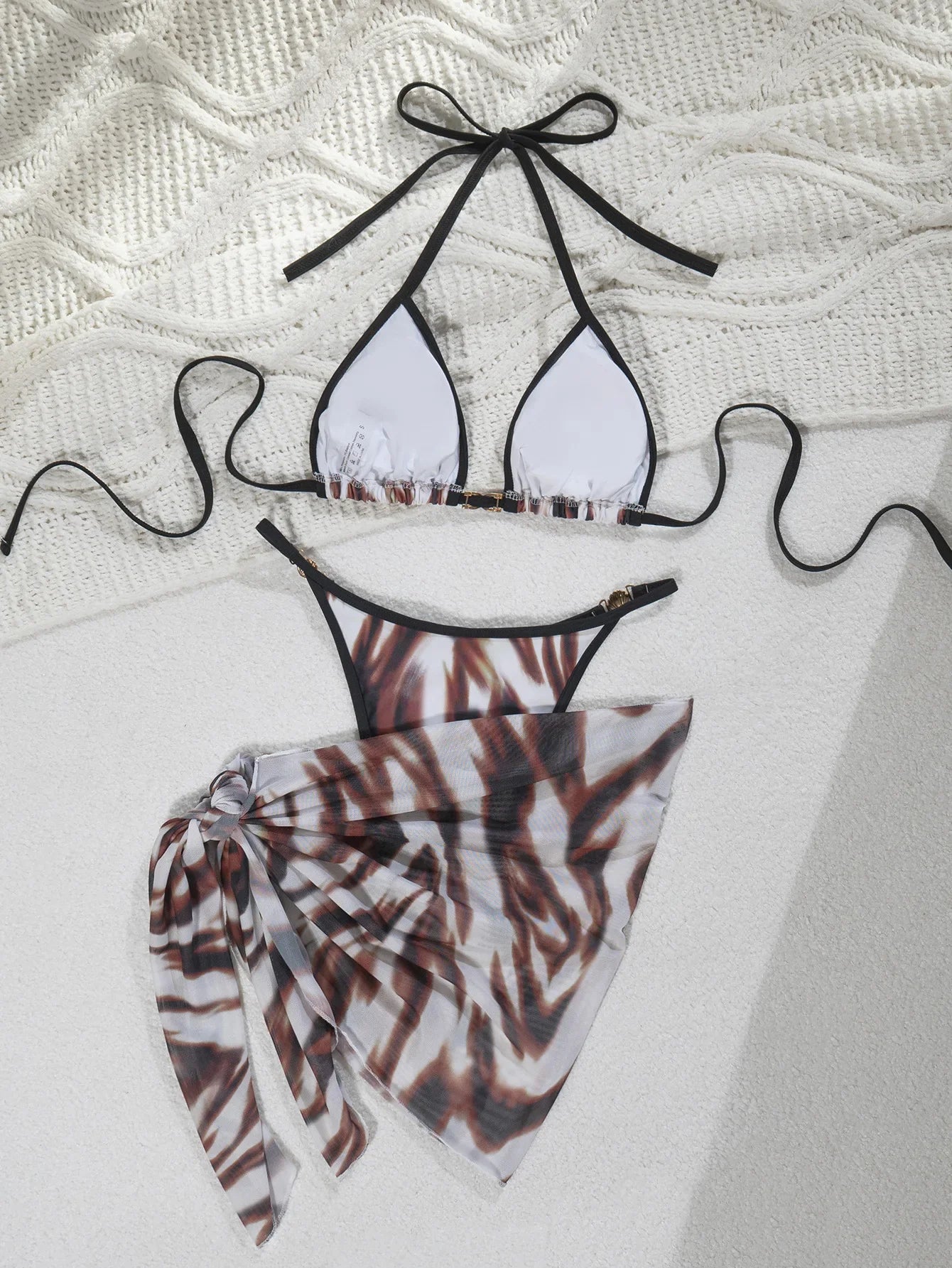 Sexy Coffee Tie Dye Gradient Bikini Set