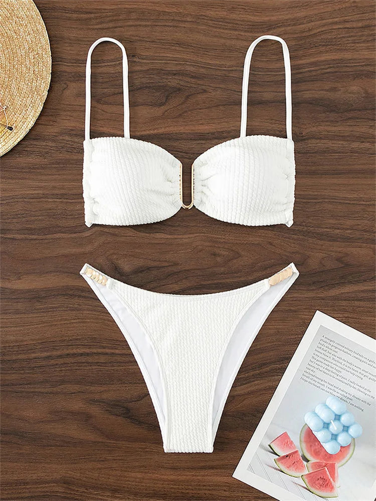 Sexy U Neck Bikini Set