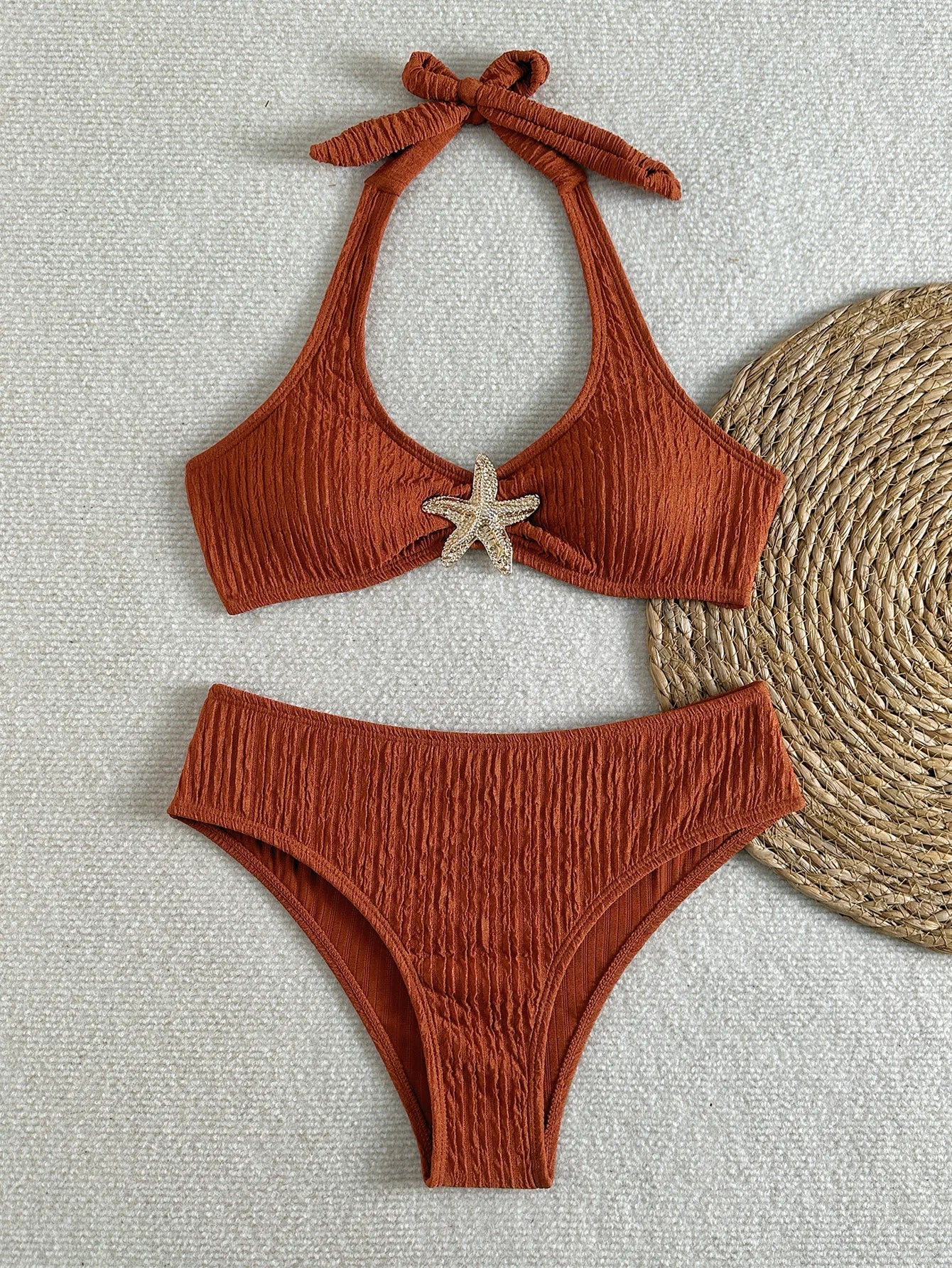 Sexy Metal Starfish Micro Bikini Set