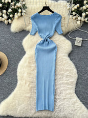 Sexy Hollow Out Knitted Dress