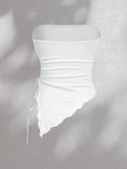 Women's 3 Piece Strapless Ruched Tube Top