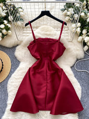 Chic 3D Roses Straps Dress