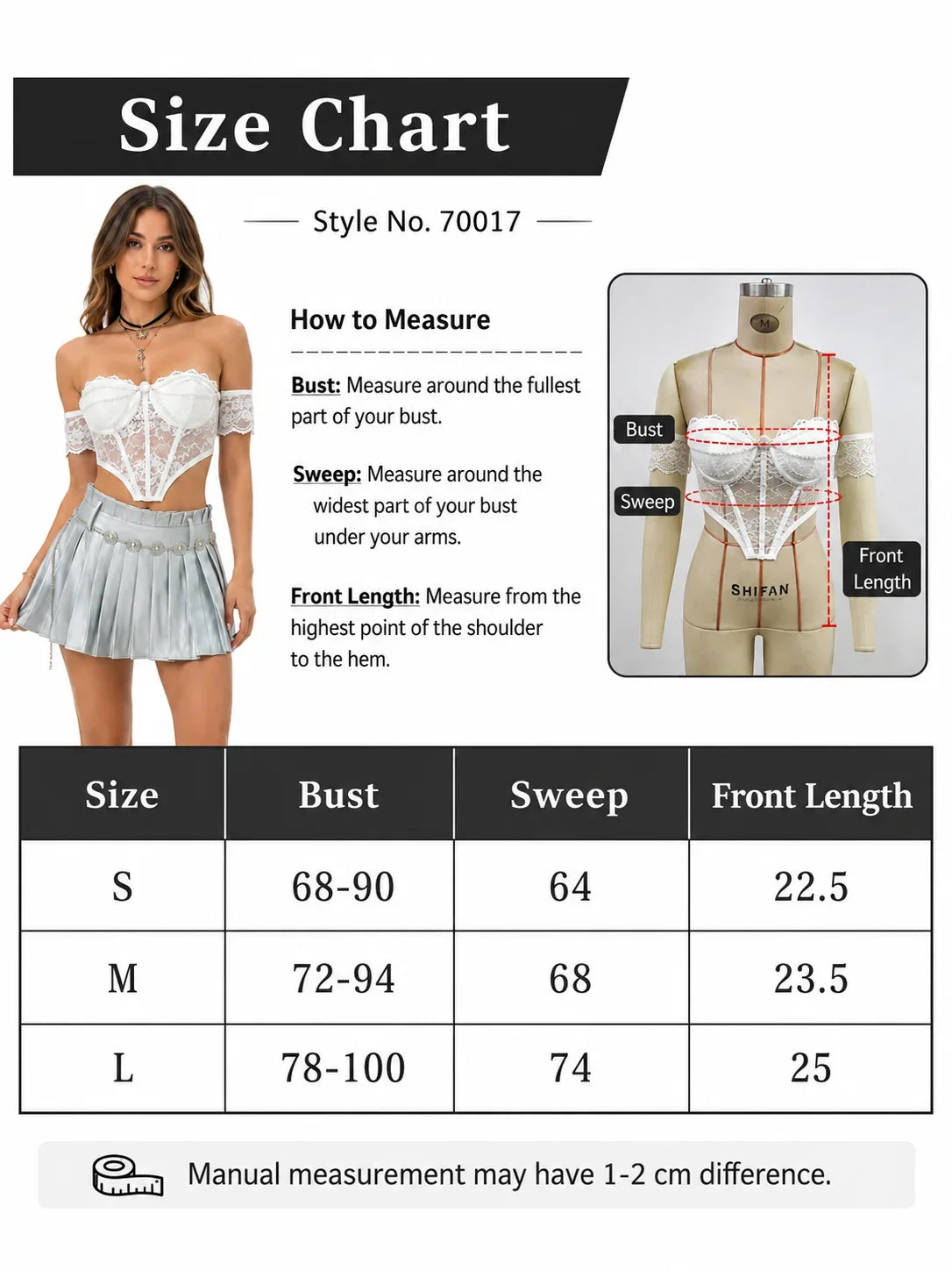 Detachable Off Shoulder Lace Boned Corset Top