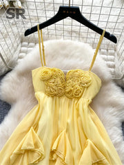Ruffle 3D Floral SunDress