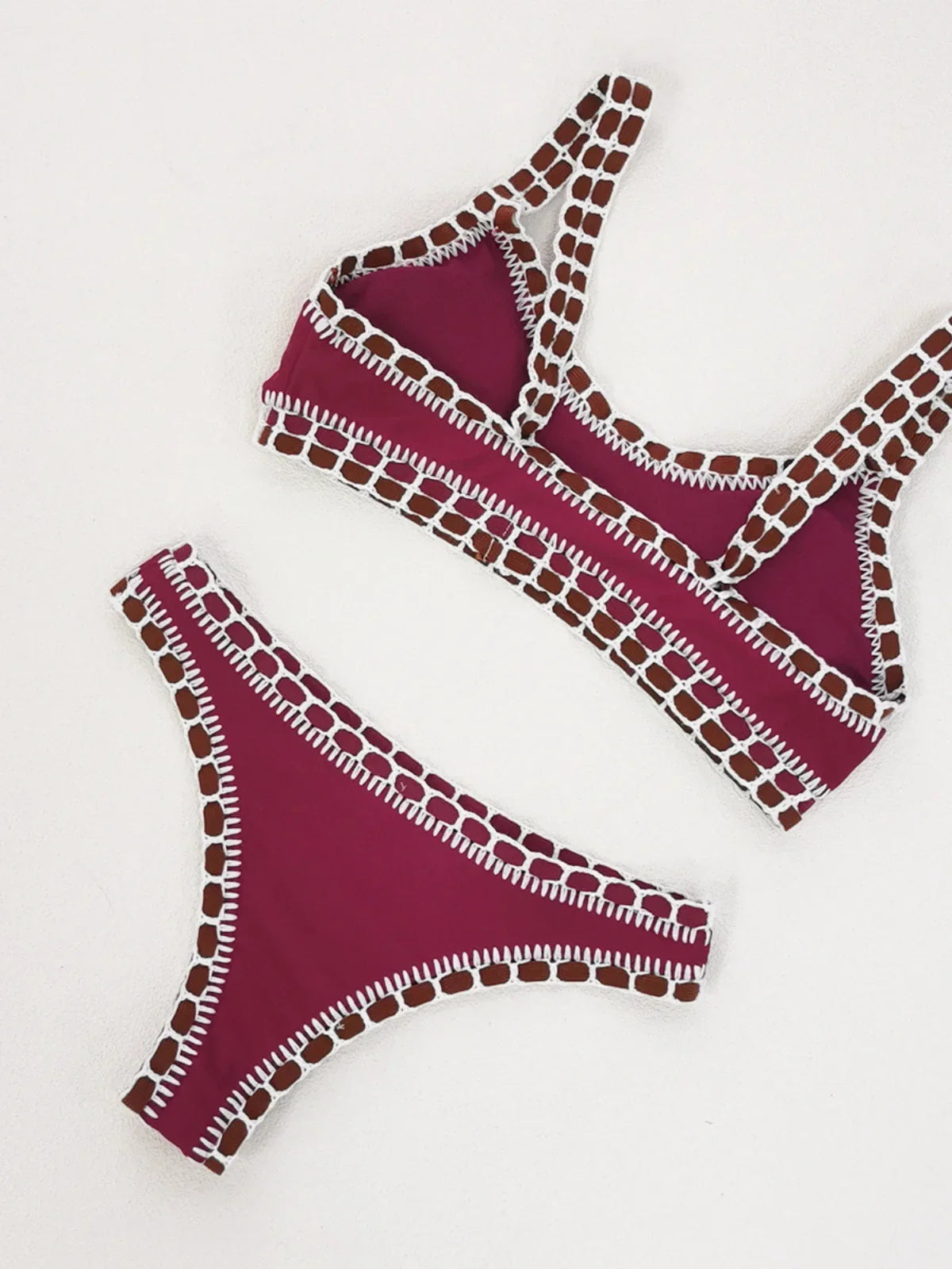 Sexy Hollow Out Knitted Bikini Set