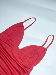 Deep V Neck Ruched Cami Top
