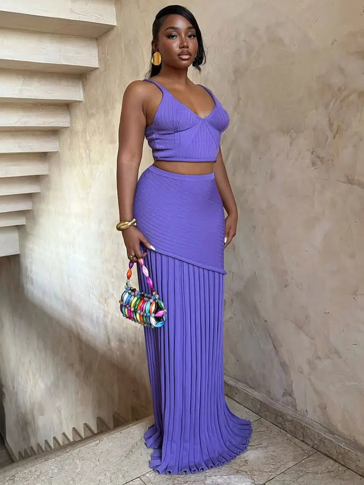 Knitted Pleats Dress