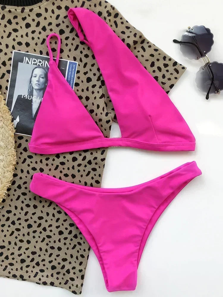 Asymmetric One Shoulder Bikini