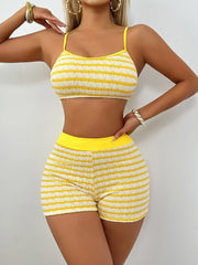 Sexy Yellow Striped Bikini