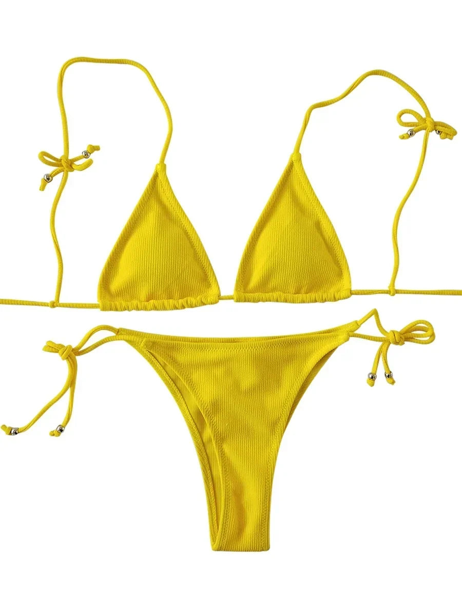 Ribbed Micro Tiny Bikini
