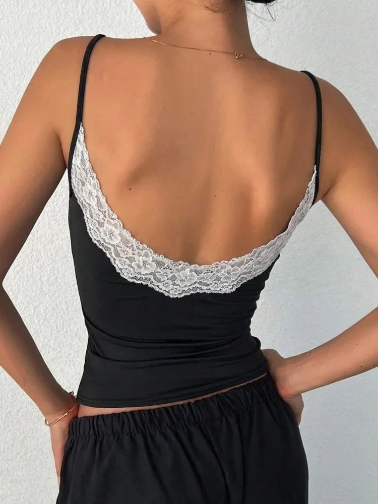 Backless Lace Cami Top