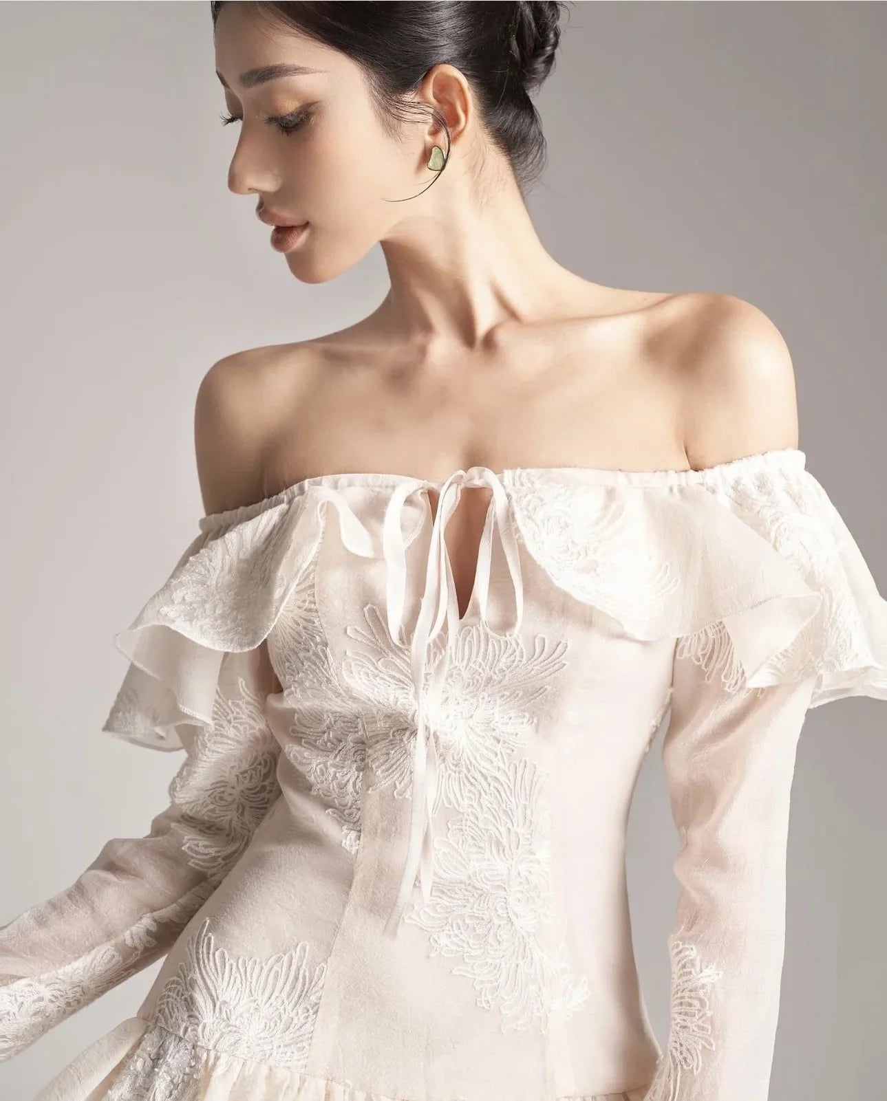 Sexy One Shoulder Long Sleeve Birthday Dress