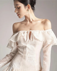Sexy One Shoulder Long Sleeve Birthday Dress