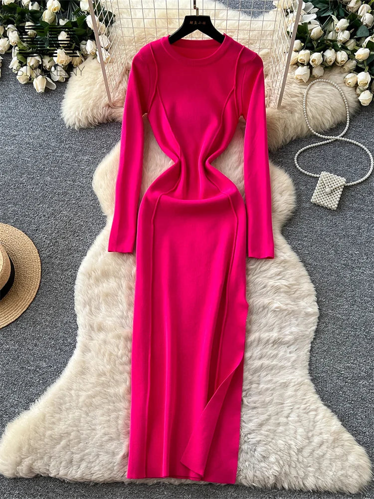 Autumn Simple Knitted Dress