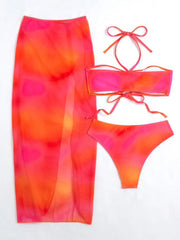 Vintage Orange Tie Dye Bikini Set