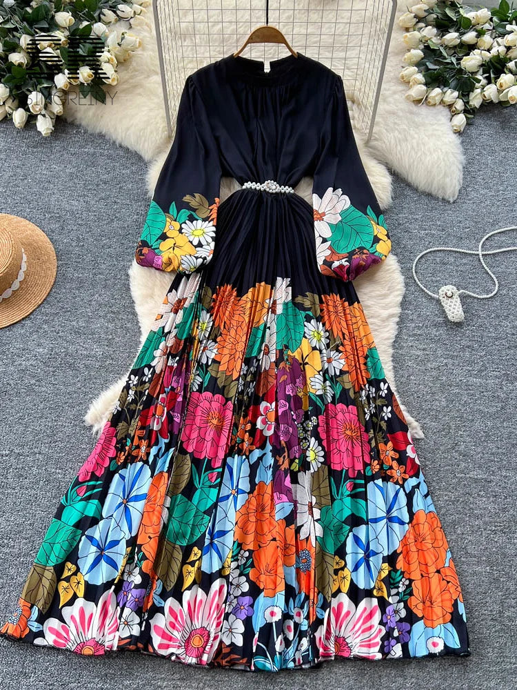 Bohemian Floral Print Dress