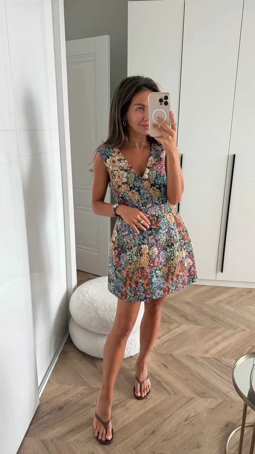 Vintage Oil Painting Mini Dress