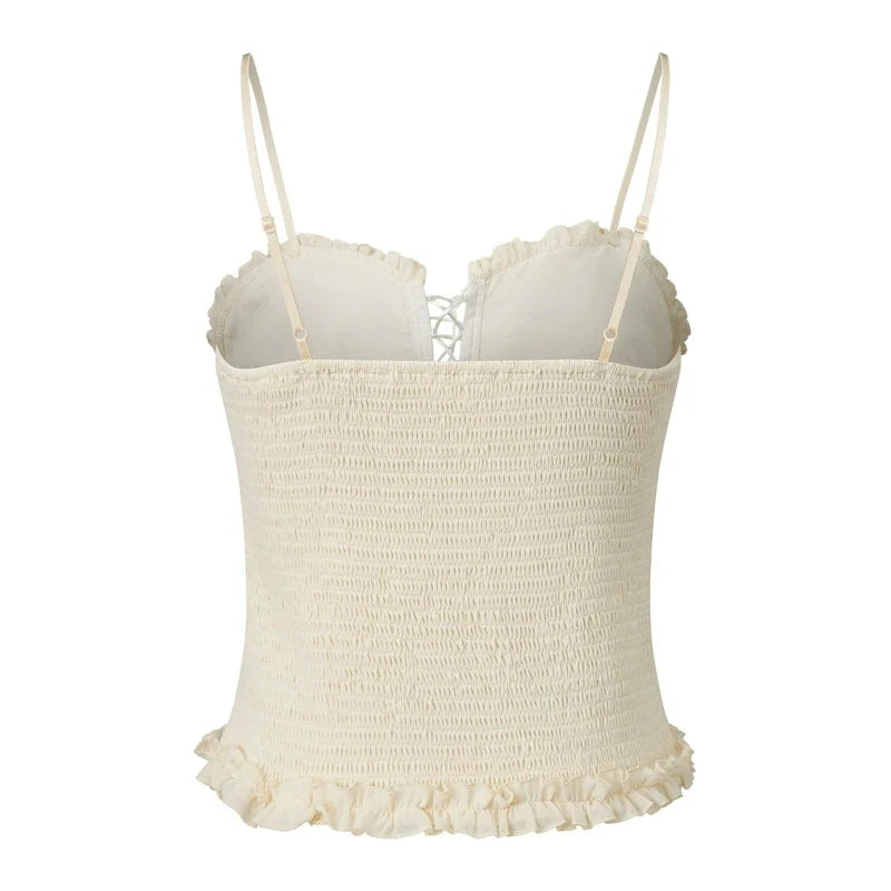 Coquette Lace-Up Corset Cami Top