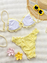 Summer Ruffles High Waist Bikini Set