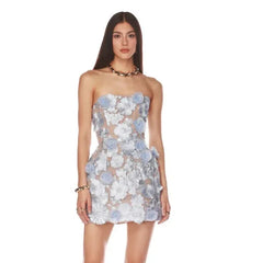 Sexy Strapless High Waist Wedding Guest Dress