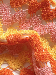 Sexy Orange Striped Knitted Bikini Set