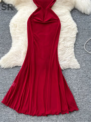 Elegant Off Shoulder Red Dress