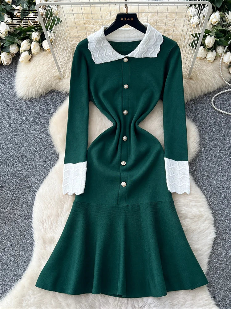 Ruffle Knit Dress