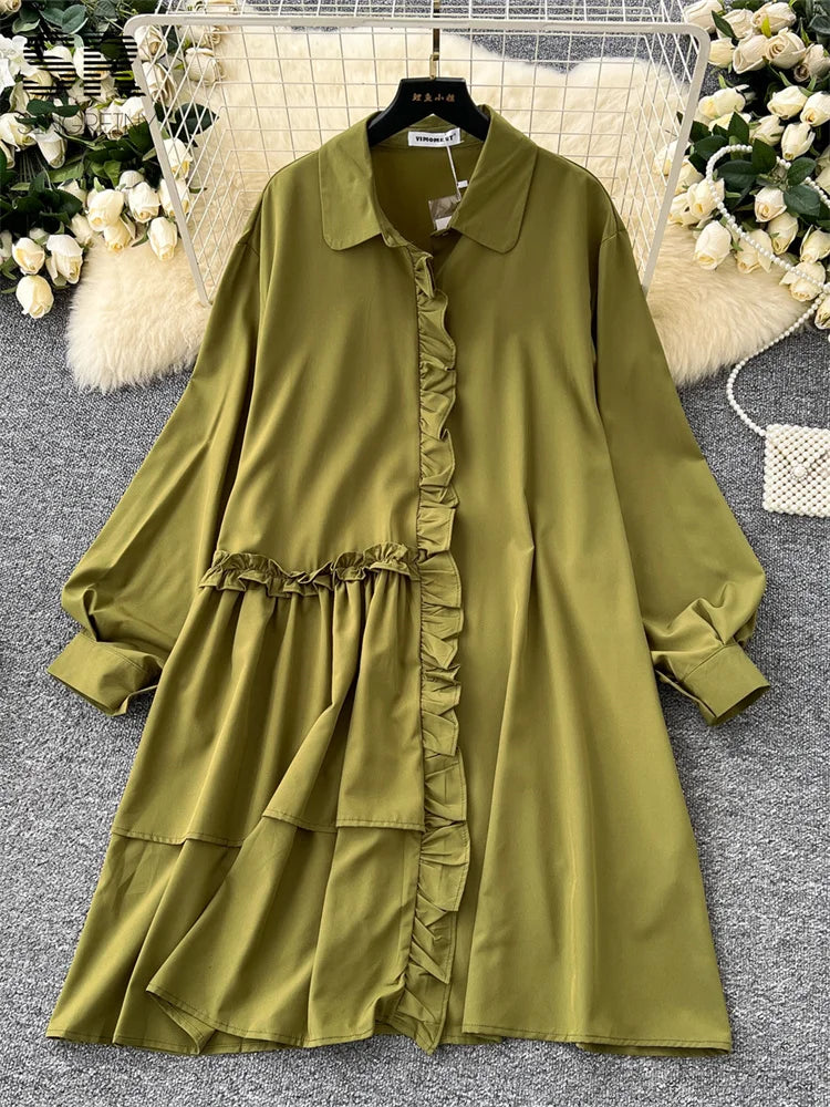 Autumn Casual Shirt Dress