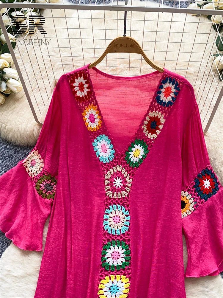 Embroidery Bohemian Dress