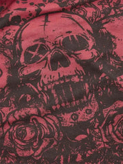 Skull Printed Off the Shoulder Tube Top