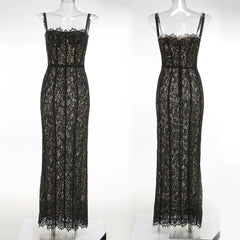 Fashionable Elegant Lace Corset Maxi Dress