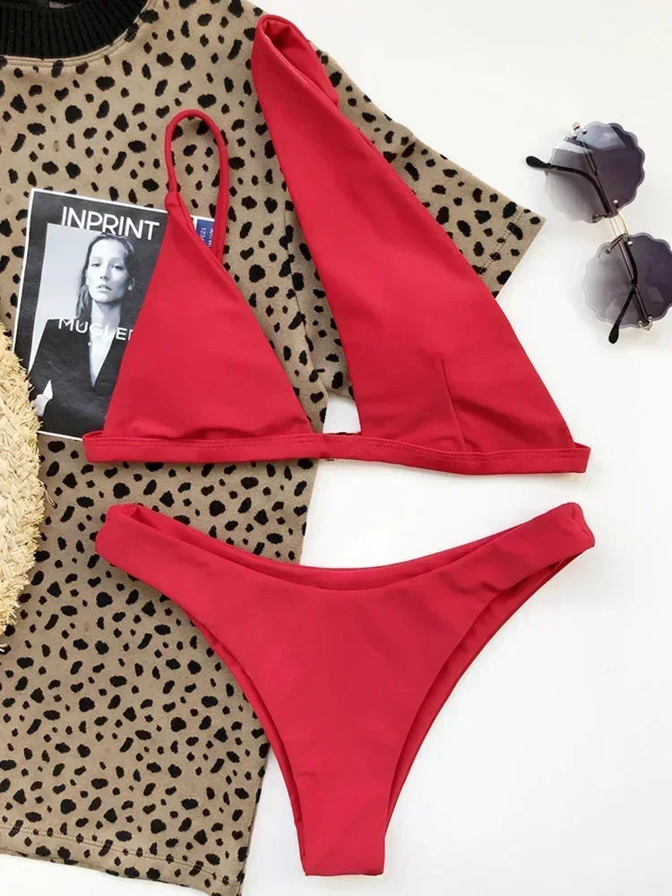 Asymmetric One Shoulder Bikini