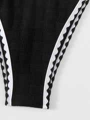 Sexy Black Patchwork Bikini Set
