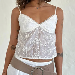 V Neck Camis Sleeveless Spaghetti Strap Crop Tops