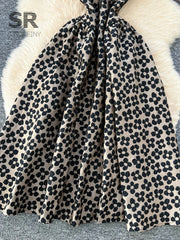 Floral Jacquard Vintage Dress