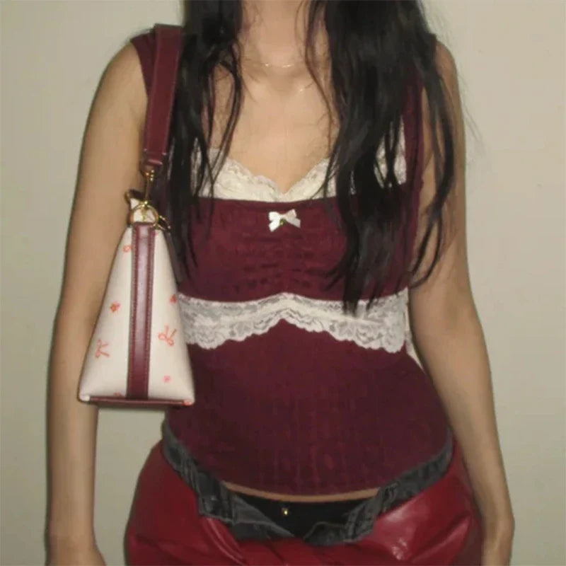 00s Retro Y2k Cottage Crop Top
