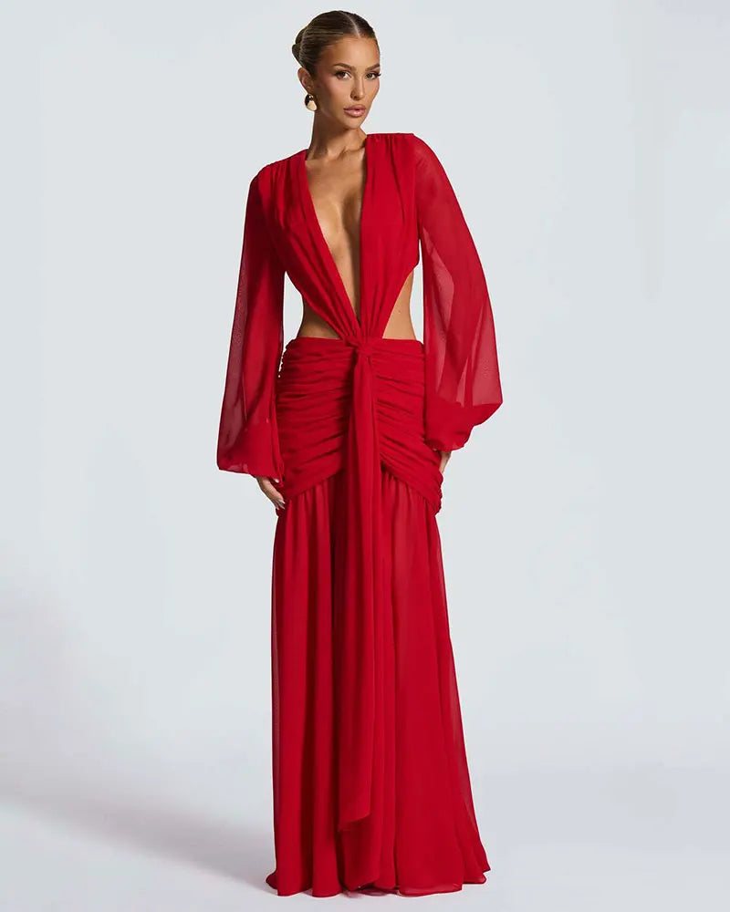 Elegant Chiffon Maxi Dress