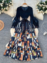 Vacation Artistic Print Dress