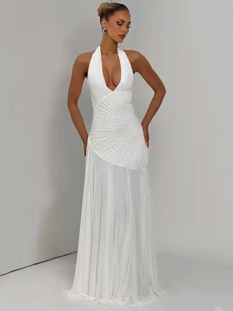 Halter Sexy Bodycon Maxi Dress