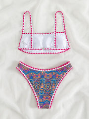 Sexy Tropical Print Bikini Set