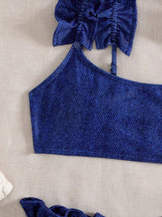 Sexy Ruffles Strap Bikini Set