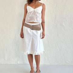 V Neck Camis Sleeveless Spaghetti Strap Crop Tops