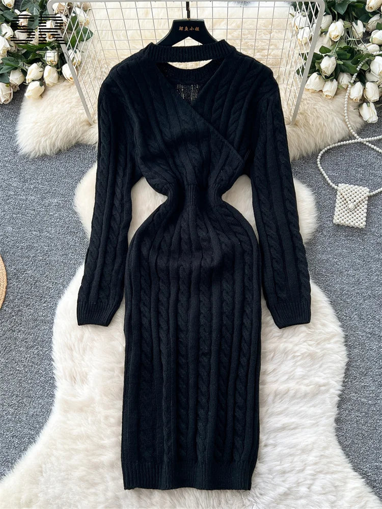 Halter Sweater Dress